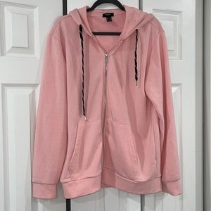 PINK ZIP UP SWEATSHIRT